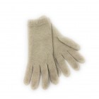 Luxury Lambswool Gloves - Ladies - Longer Cuff Style - Natural